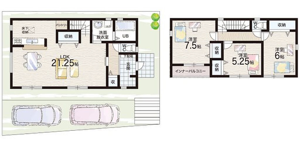 広々リビング・全居室収納・３号地