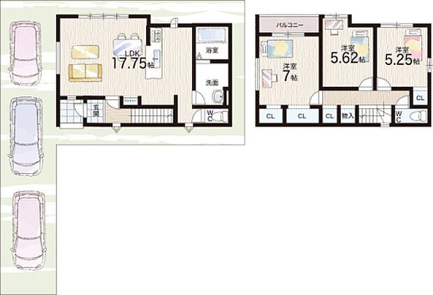 【3LDK】○田辺東小学校・・・徒歩7分 ○培良中学校・・・徒歩11分