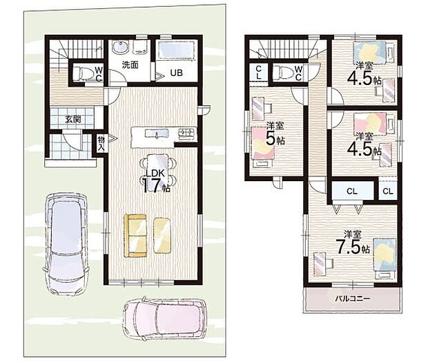 【4LDK】○第七小学校・・・徒歩9分 ○長岡第二中学校・・・徒歩19分
