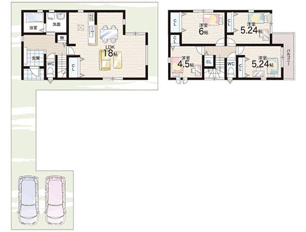 【4LDK】○くすのき小学校・・・徒歩11分 ○男山第二中学校・・・徒歩9分