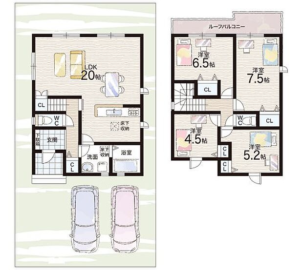 【4LDK】○瀬田東小学校・・・徒歩30分 ○瀬田北中学校・・・徒歩38分