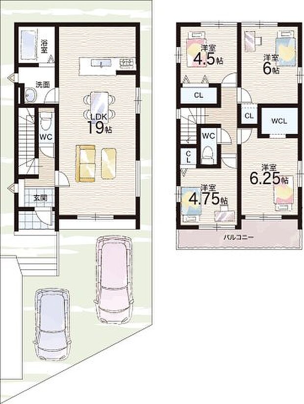 【4LDK】○寺田小学校・・・徒歩14分 ○東城陽中学校・・・徒歩25分