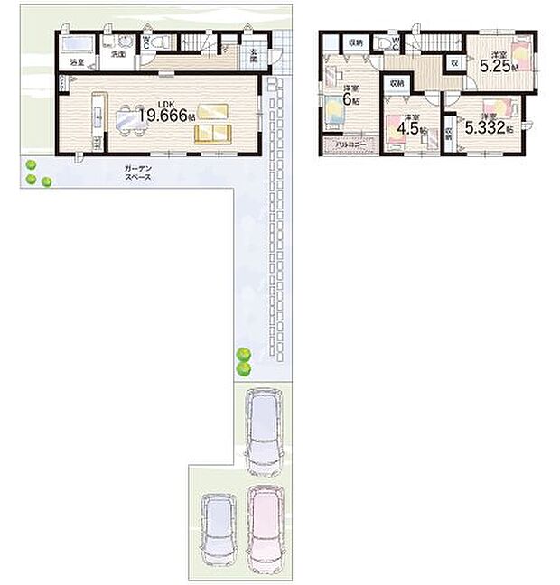 【4LDK】○城山台小学校・・・徒歩21分 ○木津中学校・・・徒歩50分