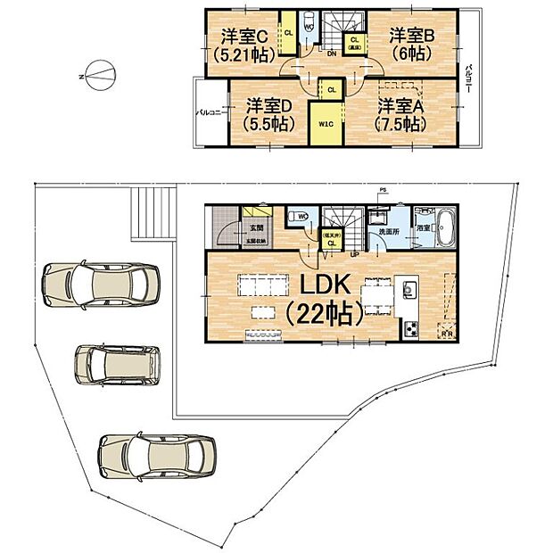 【4LDK】○御室小学校・・・徒歩7分 ○双ケ丘中学校・・・徒歩2分
