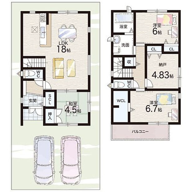 【3LDK+S(納戸)】○橋本小学校・・・徒歩4分 ○男山第三中学校・・・徒歩18分