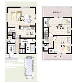 ○寺田小学校・・・徒歩6分 ○城陽中学校・・・徒歩7分 