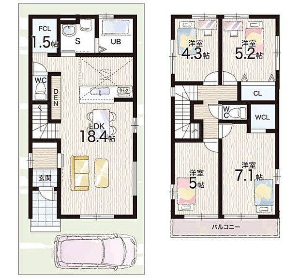 【4LDK】○笠縫小学校・・・徒歩7分 ○松原中学校・・・徒歩13分