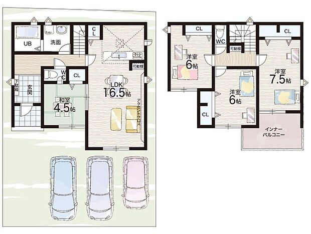 【4LDK】○南笠東小学校・・・徒歩12分 ○玉川中学校・・・徒歩30分
