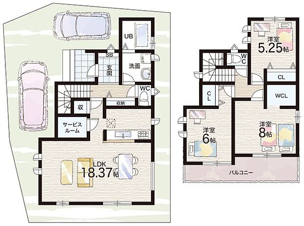 【3LDK】○上賀茂小学校・・・徒歩12分 ○加茂川中学校・・・徒歩22分