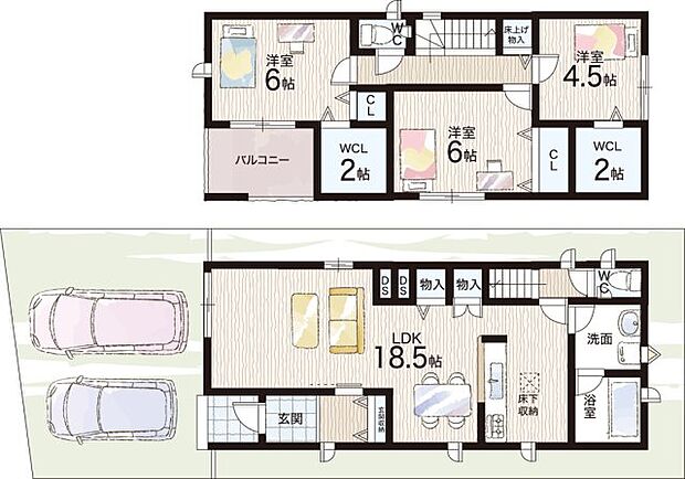【4LDK】○薪小学校・・・徒歩19分 ○田辺中学校・・・徒歩26分