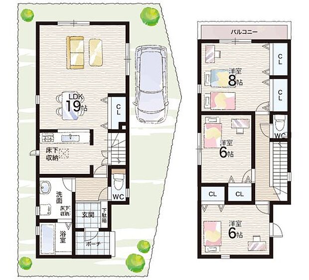 【2LDK+S(納戸)】○福田小学校・・・徒歩12分 ○泉ヶ丘東中学校・・・徒歩20分
