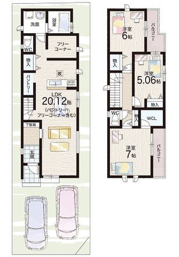 【3LDK】○埴生南小学校・・・徒歩18分 ○河原城中学校・・・徒歩25分