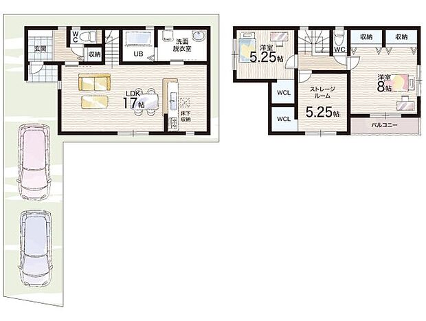 【2LDK+S(納戸)】○西百舌鳥小学校・・・徒歩8分 ○陵南中学校・・・徒歩11分