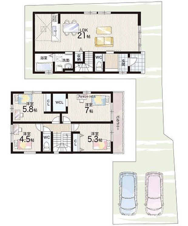 【4LDK】○浜寺小学校・・・徒歩7分 ○浜寺南中学校・・・徒歩21分