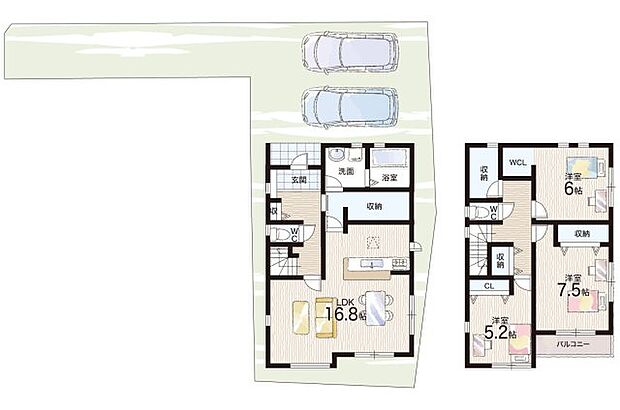 【3LDK】○久世小学校・・・徒歩16分 ○平井中学校・・・徒歩9分