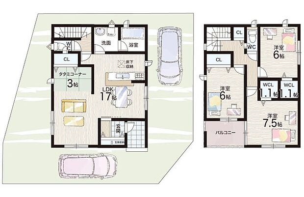 【3LDK】○松原小学校・・・徒歩9分 ○松原中学校・・・徒歩10分