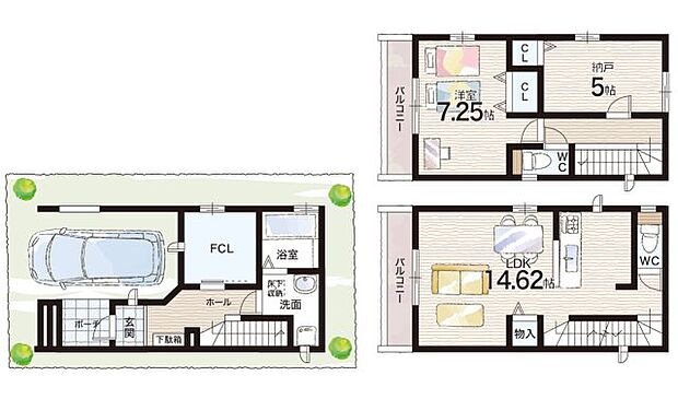 【1LDK+S(納戸)】○安立小学校・・・徒歩12分 ○住之江中学校・・・徒歩12分