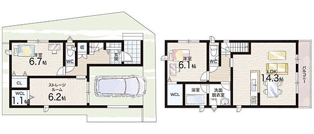 【2LDK+S(納戸)】○松原北小学校・・・徒歩8分 ○松原第四中学校・・・徒歩21分
