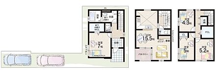 ○墨江小学校・・・徒歩5分 ○墨江中学校・・・徒歩7分 