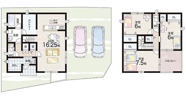 【3LDK】○中央小学校・・・徒歩9分 ○熊取中学校・・・徒歩6分