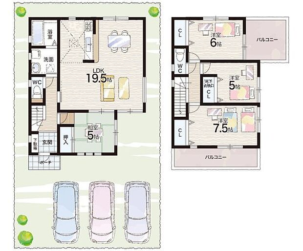 【4LDK】○武庫小学校・・・徒歩7分 ○狭間中学校・・・徒歩18分