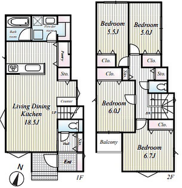 【4LDK】○鹿の子小学校・・・徒歩9分 ○北神戸中学校・・・徒歩5分