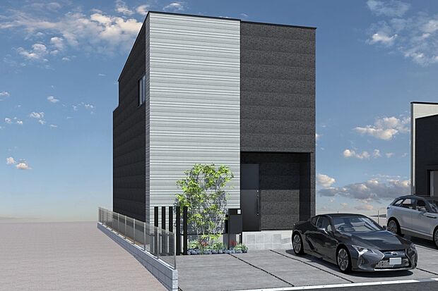 ■CGイメージパース/2号地外観パース■(建物未完成のためイメージパースです)