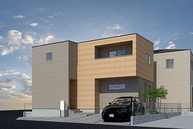 ■CGイメージパース/1号地外観パース■(建物未完成のためイメージパースです)