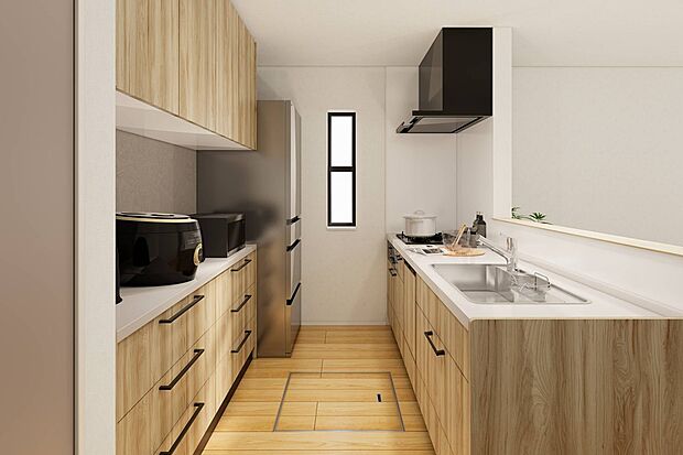 【CGイメージパース/2号地内観パース】(建物未完成のためイメージパースです)