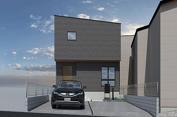 【CGイメージパース/3号地外観パース】(建物未完成のためイメージパースです)