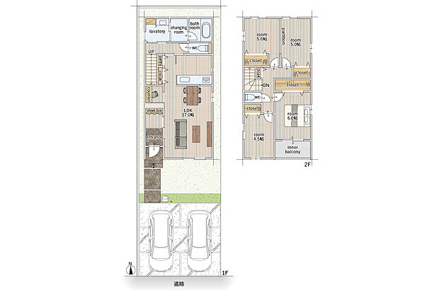 【3LDK】建物面積にはインナーバルコニー3.72ｍ2を含む。