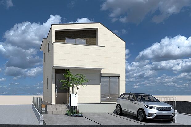 【■CGイメージパース/2号地外観パース■】（建物未完成のためイメージパースです）