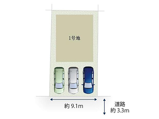 5290万円、4LDK、土地面積146.42m2、建物面積102.69m2 【区画図】
カースペースは3台分確保！