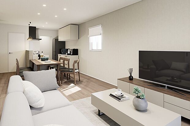 【1号地内観イメージパース：リビング】
