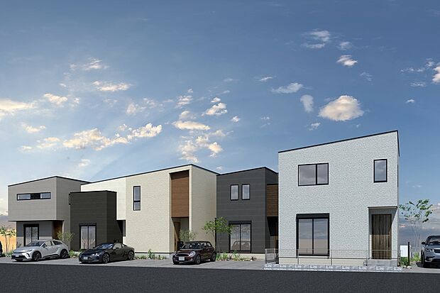 【連棟外観イメージパース】