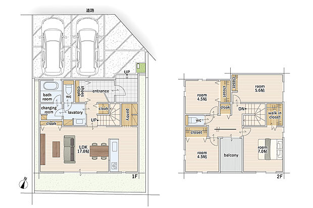 【4LDK】敷地面積にはセットバック分1.66m2を含みます。