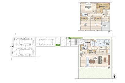 ※敷地面積には路地状部分58.42m2を含みます。 
