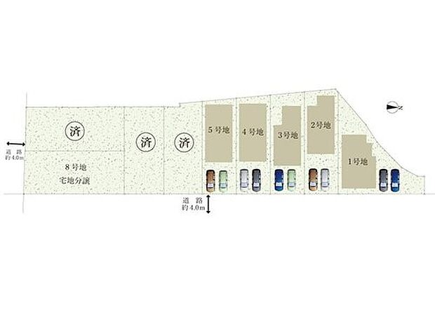 【全体区画図】全9区画の新しい街並み♪生活利便施設身近に揃う快適な住環境です!