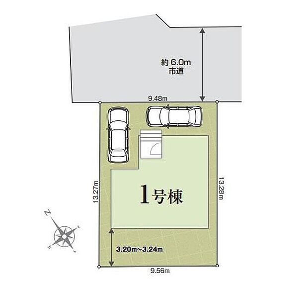 ≪全体区画図≫
◎カースペースはお車2台をご用意しました♪
◎長期優良認定住宅♪
◎通行人の視界が届きにくいお庭もございます♪