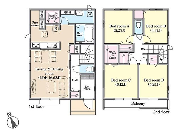 (A号棟)、価格3490万円、4LDK、土地面積121.78m2、建物面積96.88m2