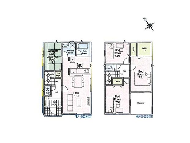 (1号棟)、価格2788万円、4LDK、土地面積112.96m2、建物面積95.98m2 