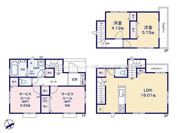 (B号棟)、価格4290万円、2LDK+2S、土地面積90.01m2、建物面積95.21m2