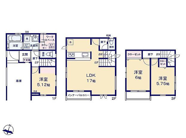 (1号棟)、価格4390万円、3LDK、土地面積67.66m2、建物面積99.36m2