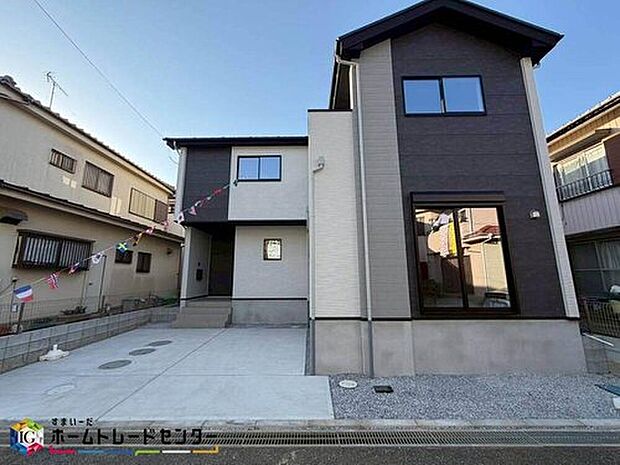 【完成予想図(外観)】当物件のご案内につきましては、営業スタッフが丁寧に御対応します♪休日、お仕事帰りなど、ご都合に合わせていつでもご案内いたします♪周辺環境と併せて、実際に現地をご確認ください♪

