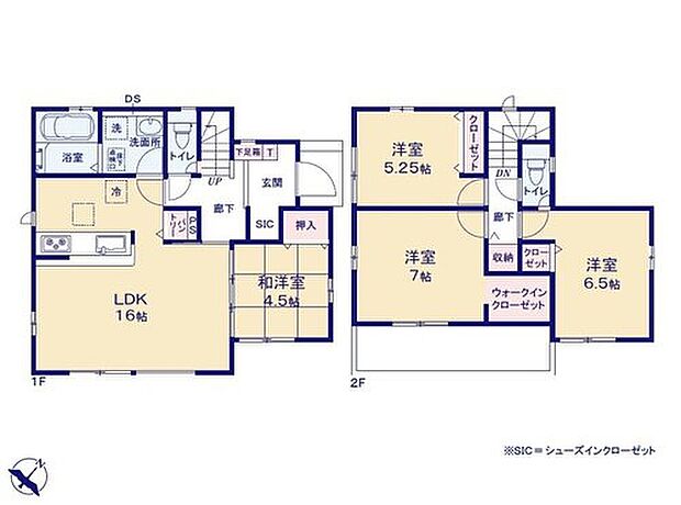 【4LDK】7帖の主寝室には衣類の管理がラクになる
WIC付き♪LDKに隣接した和洋室は、対面式
キッチンからも見えるのでお子様の遊び場と
してもぴったりです!