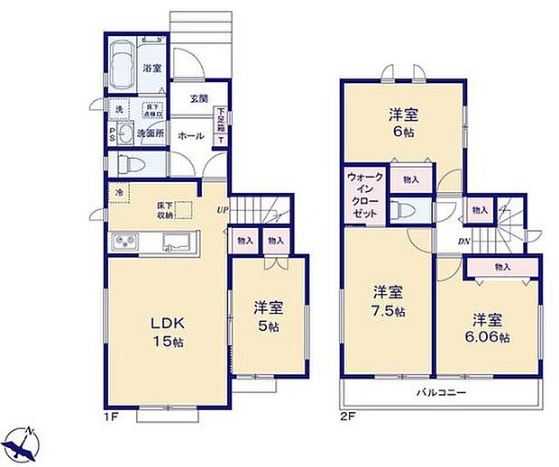 【4LDK】帰宅時・外出時の自然なコミュニケーションを育むリビングイン階段を採用。
仲良し家族の画が浮かびます♪