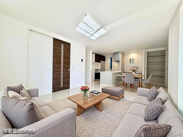 ■くつろぎと笑顔が集まる、心温まるリビング