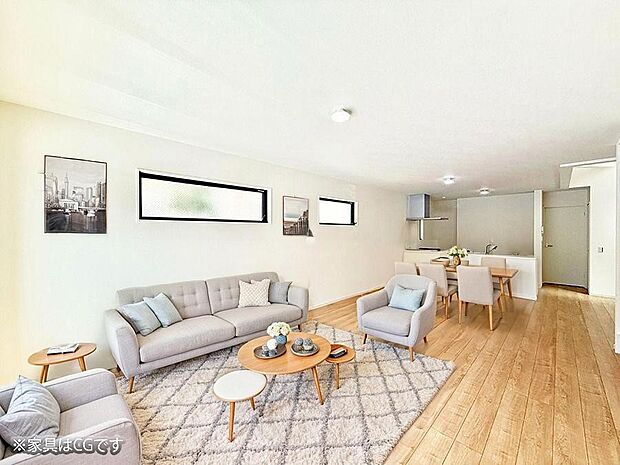 ■LDK24.7帖の広々リビング！床暖房完備でポカポカ