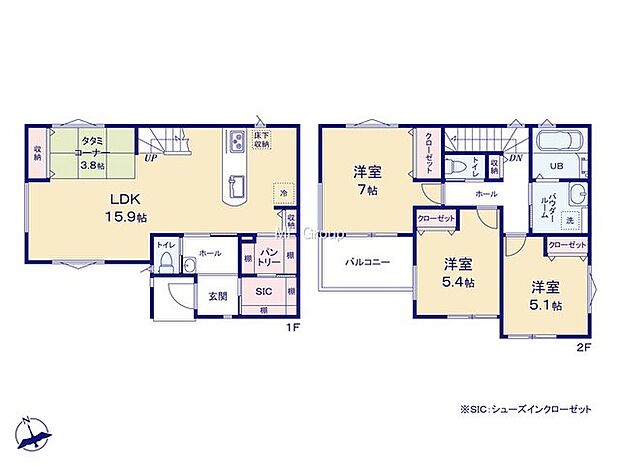 【3LDK】1号棟  