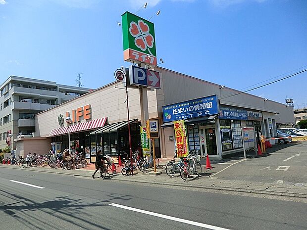 ライフ高津新作店（約500m・徒歩7分）
